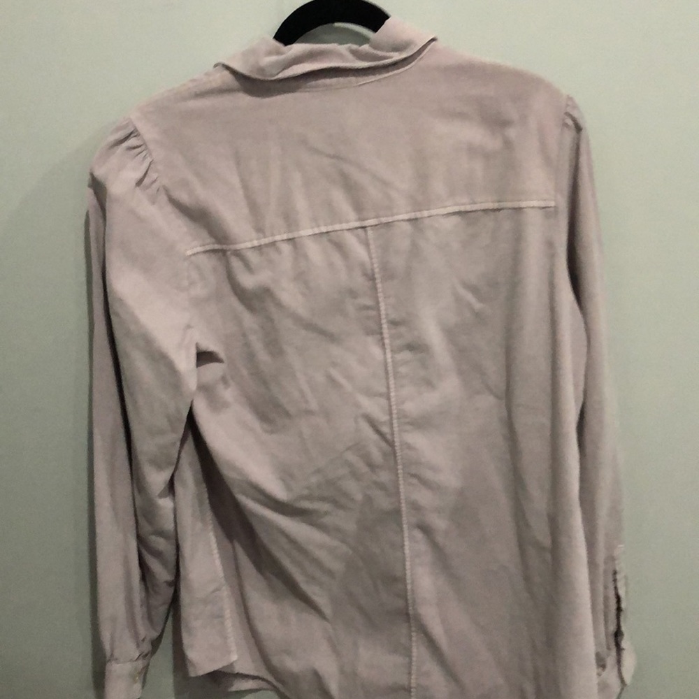 Gap lavender lilac corduroy button down shirt shacket size large new with tag - Picture 8 of 9